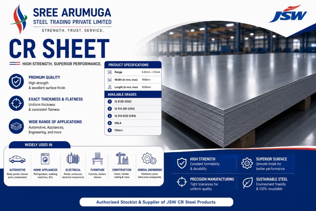 CR Sheets & Coils (Cold Rolled) โ sheet infographic
